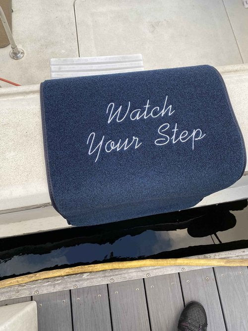 Cape Marine Gunwale Covers - Watch Your Step (Medium) 18x38