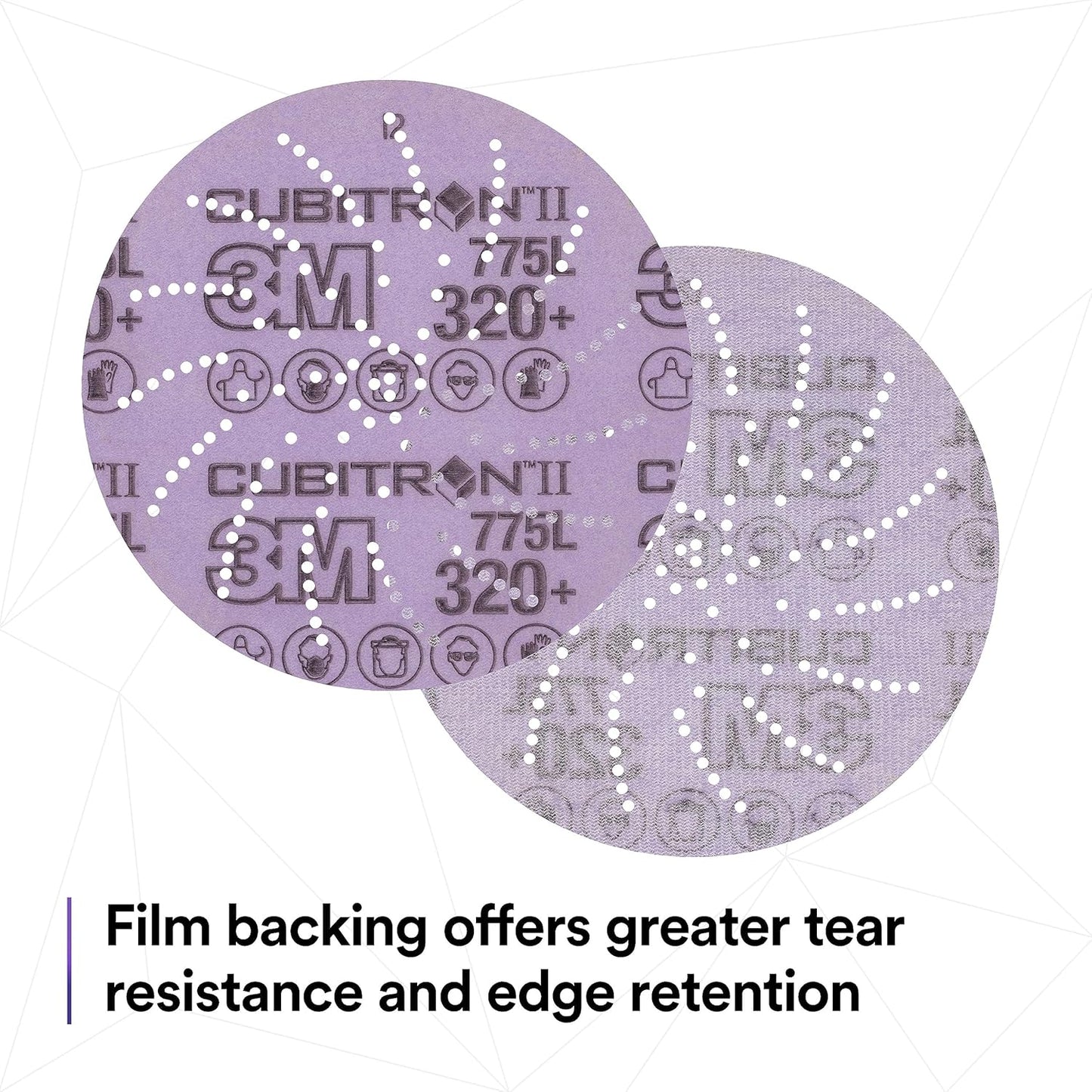 3M Xtract Cubitron II Hookit Clean Sanding Film Disc 775L, 150+, 6 in, Pack of 50 Hook and Loop Sanding Discs for Paint Preparation and Removal, General Sanding, Refining, Blending, and Featheredge