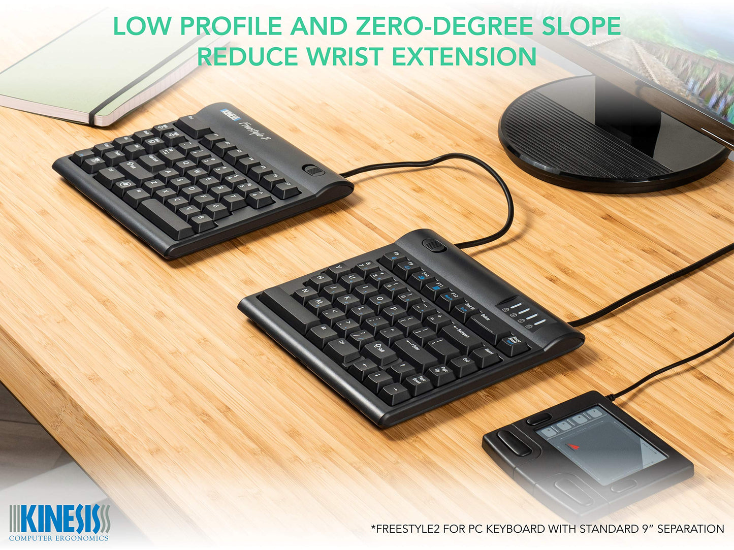 Kinesis Freestyle2 Ergonomic Keyboard For Pc (9 Or 20 Separation) (9 Separation)