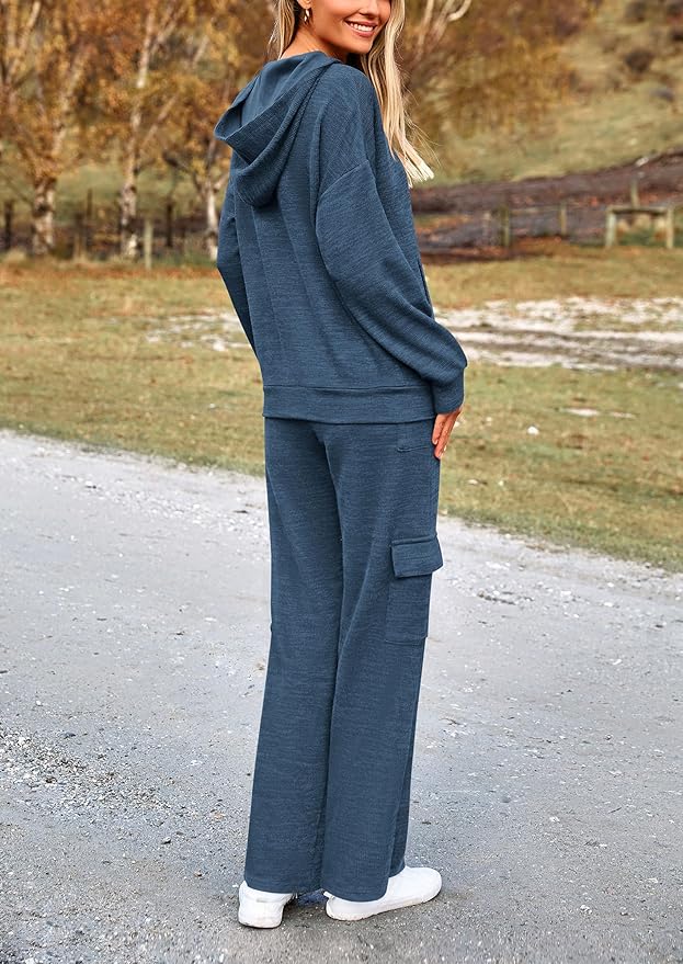 PRETTYGARDEN 2 Piece Sets for Women Fall 2026 Sweatsuits Outfits Lounge Matching Hoodie Set Travel Track Suits Winter Clothes