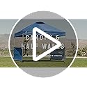 CROWN SHADES 10x10 Pop up Canopy Tent Instant Canopy with 150D Silver Coated Fabric Including 2 Half Sidewalls, 4 Ropes, 8...