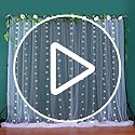White Tulle Backdrop Curtain with Lights String for Parites 10×8ft Sheer Backdrop Curtains White Curtain Backdrop for Wedd...