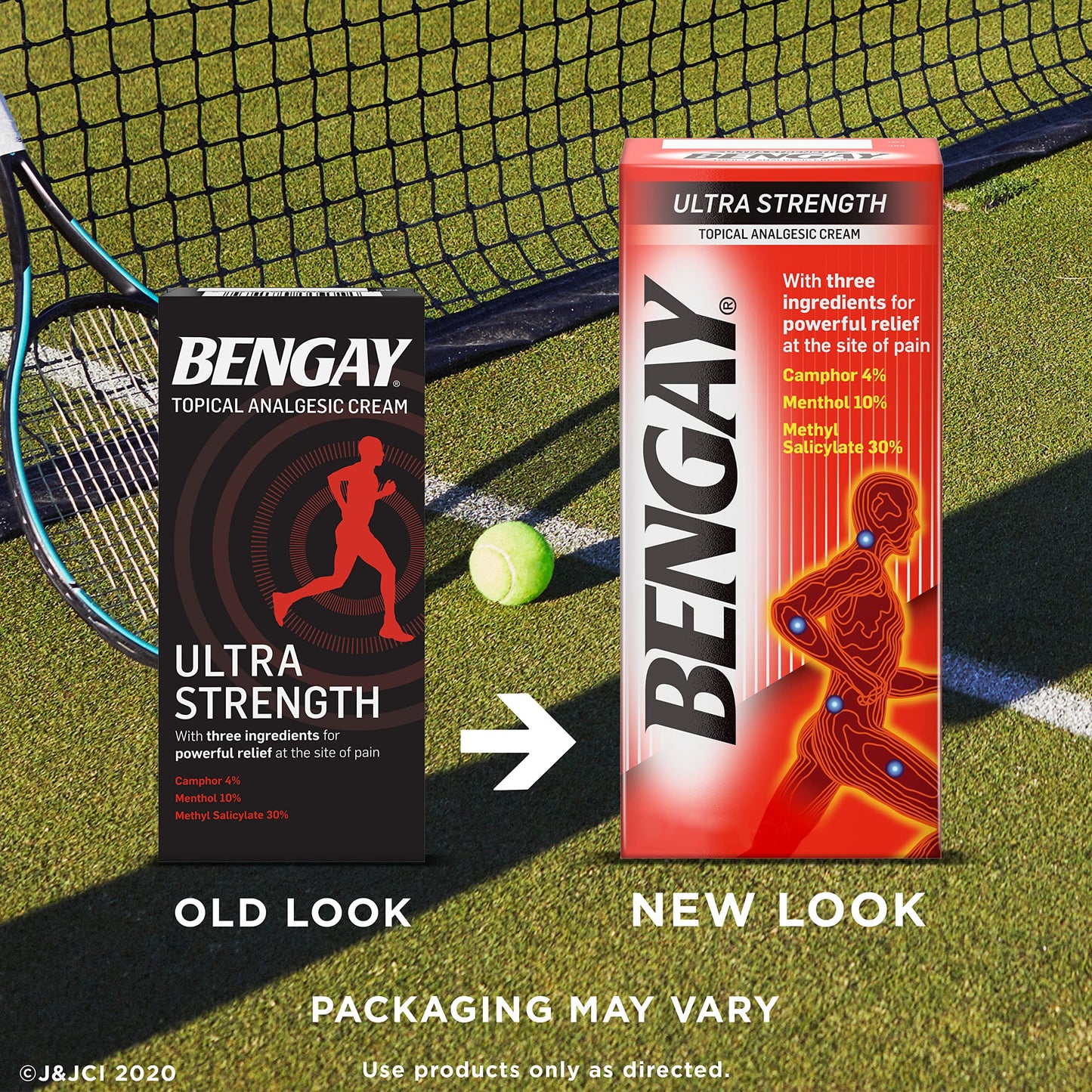 Bengay Ultra Strength Topical Pain Relief Cream, Non-Greasy Analgesic for Minor Arthritis, Muscle, Joint, and Back Pain, Camphor, Menthol & Methyl Salicylate, 2 oz Packaging May Vary (Pack of 2)