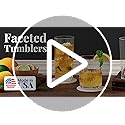 US Acrylic Faceted Plastic Reusable Drinking Glasses (Set of 6) 18oz Water Cups Assorted Colors | BPA-Free Tumblers, Made ...