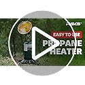 Ravs Portable Propane Heater for Camping, 6500BTU Outdoor Tent Heater with Foldable Tank Holder and Control Valve, Golf Ca...