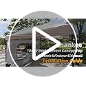 Chankee 10x10 Canopy Replacement Top,Sliver-Coated Pop Up Canopy Tent Top Cover Roof with Air Vent,Ropes and Velcro,UV Wat...