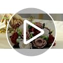 BLOSMON Flower Centerpieces for Tables Wedding: 10 Pcs Crimson Red Artificial Rose Flowers Balls Decoration - 9.5 Inch Fak...