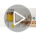 2 Gallon Glass Beverage Dispenser with Stand and Lid, 18/8 Stainless Steel Spigot - Glass Drink Dispensers for Parties - M...