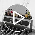 SZJHXIN 4X Strong Magnetic Stove Top Shelf, Adjustable 15-30 Inches, Fits Various Stove Lengths, Kitchen Organizer, Holds ...