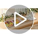 Lifewit 6 Pcs Plastic Serving Platter for Party, 16" x 12" White Trays for Serving Food, Reusable Extra Large Platters for...