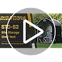 Happy Travel Bike Storage Shed Tent, Waterproof Portable Bicycle Cover with 30% More Top Storage Space for 2/3/4/5 Bikes,C...
