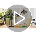 Hedeey 3 Pieces Mardi Gras Tiered Tray Decor Wood Set, Glitter Mardi Gras Table Decor,Rustic Mardi Gras Table Decorations ...