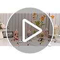 UDU 16 Set Glass Cylinder Vases for Centerpieces with 80000 Clear Beads 24 White Floating Candles 12 Pearl String Center P...