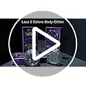 Laza Body Glitter, 2 Jars Holographic Chunky Sequins with Glitter Glue Perfect for Women Eyeshadow Makeup Face Paint Festi...