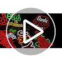 Santa Stop Here Neon Sign for Window Decor USB Powered Xmas Neon Wall Sign Festive Display Holiday Party Santa Stop Led Li...