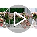 Reallnaive 30 Pack Artificial Flowers with Vase Bulk, 20 Bundles Silk Floral Bouquet 10 Clear Vase with 1 Pcs Rope, Mason ...