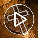 SYLHOME Cross Led Neon Light Sign Kids Bedroom Nursery Wall Sign Decor Christening Baby Shower Wedding Birthday Party Back...
