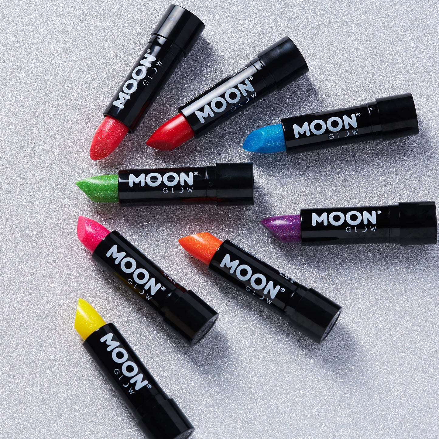 Moon Glow - 5g Neon UV Glitter Lipstick - Blue - Glows Brightly Under blacklights
