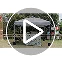 WEIZE 10x10 Pop Up Canopy Tent,One-Button Push Setup,Pop Up Tent with 1 Sidewall and 6 Pockets,Adjustable Height Instant P...