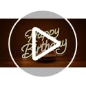 Mvorixa Happy Birthday Neon Sign for Wall Decor, LED Happy Birthday Light Up Sign, Dimmable Birthday Sign for Birthday Par...