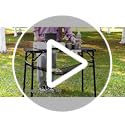 Anbte Folding Camping Table with Storage Net, 3ft Camping Table Aluminum Folding Table with 3 Adjustable Height Max 27.5 I...