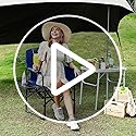 GarveeLife Oversized Directors Camping Chair, Portable Folding Chair for Adults Support 400 lbs, Heavy Duty Lawn Chair wit...