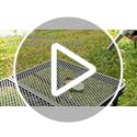 Anbte Folding Grill Table, 3ft Tri-Fold Aluminum Folding Table Adjustable Height Max 27.5" Grill Table with Mesh Desktop, ...