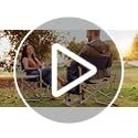 PICNIC TIME Sports Chair with Side Table, Outdoor Foldable Padded Adult Camping Chairs with Cup and Accessory Panel for La...