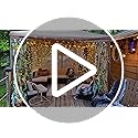 Lighting EVER 594 LED Curtain Lights, 20 x 10 ft Plug in Hanging Fairy String Lights, Wedding Party Backdrop Lights, Twink...