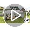 Outsunny 10' x 20' Pop Up Canopy Tent with 4 Sidewalls, Heavy Duty Tents for Parties, Outdoor Instant Gazebo with Carrying...