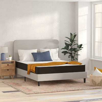 Flash Furniture Capri Comfortable Sleep 8 Inch CertiPUR-US Certified Foam and Innerspring Hybrid Mattress, Mattress in a Box