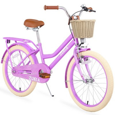 PAGED Kids Bike with Basket, Multiple Colors Single Speed Bike, Low Frame City Bicycle with Full-Coverage Chain for 10+Years Old Kids