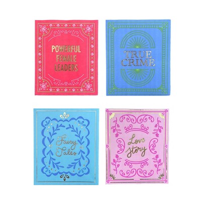 Jollity & Co. - Book Club "Book Cover" Cocktail Napkins - Pack of 20 Paper Cocktail Napkins, 4 of each style per pack