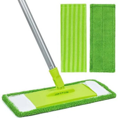 Mops for Floor Cleaning with 2 Different Washable Mop Refill Pads Hardwood Floor Mop with 55' Long Handle Multifunction Dust Mops for Kitchen Tile