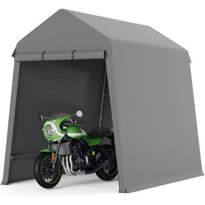 Carport Portable Storage Shed Outdoor Tarp Sheds with Roll-Up Door, Bike Shed Storage Tent for Motorcycle, ATV, Garden Tools