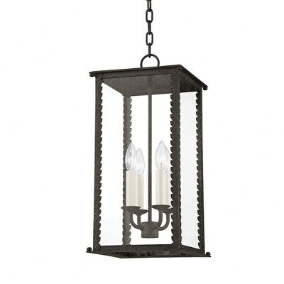 Troy Lighting Zuma 4 - Light Pendant in Black Clear Shade