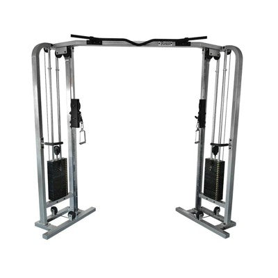 STS Angled Cable Crossover Machine Silver Heavy Duty Strength Training Gym Equipment