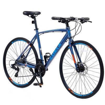 CAVINAS 24 Speed Hybrid bike Road Bike with Double Brake, Adult Bike with High-performance Tyres and 700C Rims, Mens Bike for City Road