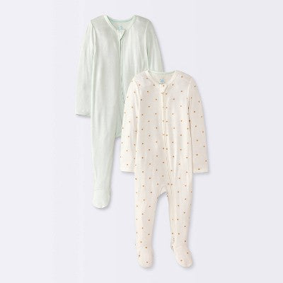 Baby 2pk Stars Soft Blend Sleep N' Play - Cloud Island™ Green