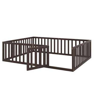 Okak Bed Guard Rails for Queen Size Bed,Baby Bed Rail Guard for Toddlers,Walnut