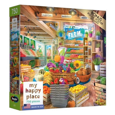 RoseArt My Happy Place Organic Fresh Market Jigsaw Puzzle - 750pc