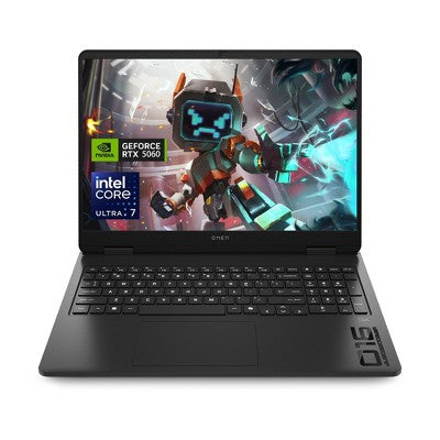 HP Omen Slim 16" FHD+ 144Hz Gaming Laptop, Intel Ultra 7 255H, RTX 5060, 32GB DDR5, 1TB SSD, Wi-Fi 6, Windows 11 Pro, Black