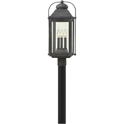 Hinkley Anchorage 24 1/4" High Aged Zinc Outdoor Post Light