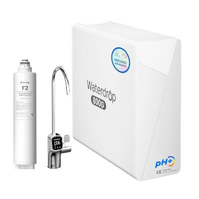 Waterdrop X8-Alkaline UnderSink Reverse Osmosis System, NSF/ANSI 42&58&372 Certified, 800 GPD, 10-Stage, Extra F2 Filter(1-Year)
