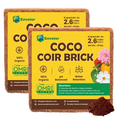Envelor Coco Coir Brick Potting Soil
