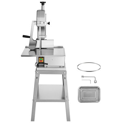 VEVOR Electric Meat Saw, 1800W Stainless Vertical Cutter, 19.1"x15" Workbench, 7.09" Cutting Thickness, Includes 5 Blades