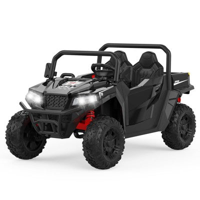Ride On Dump Truck, 24V Ride On Car with Remote Control,Electric Dump Bed and Extra Shovel,Ride On Tractors Car with Music Player,Key Start for Safety