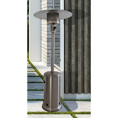 46,000 BTU Propane Standing Patio Heater with Low-Profile Design and Wheels