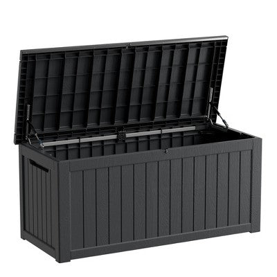 Gulches 230GAL Outdoor Storage Box - 870L Capacity with Lockable Lid, Durable Design & UV Protection,Black