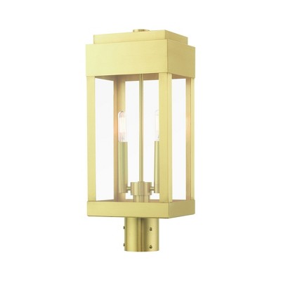 Livex Lighting York 2 - Light Post Light in Satin Brass